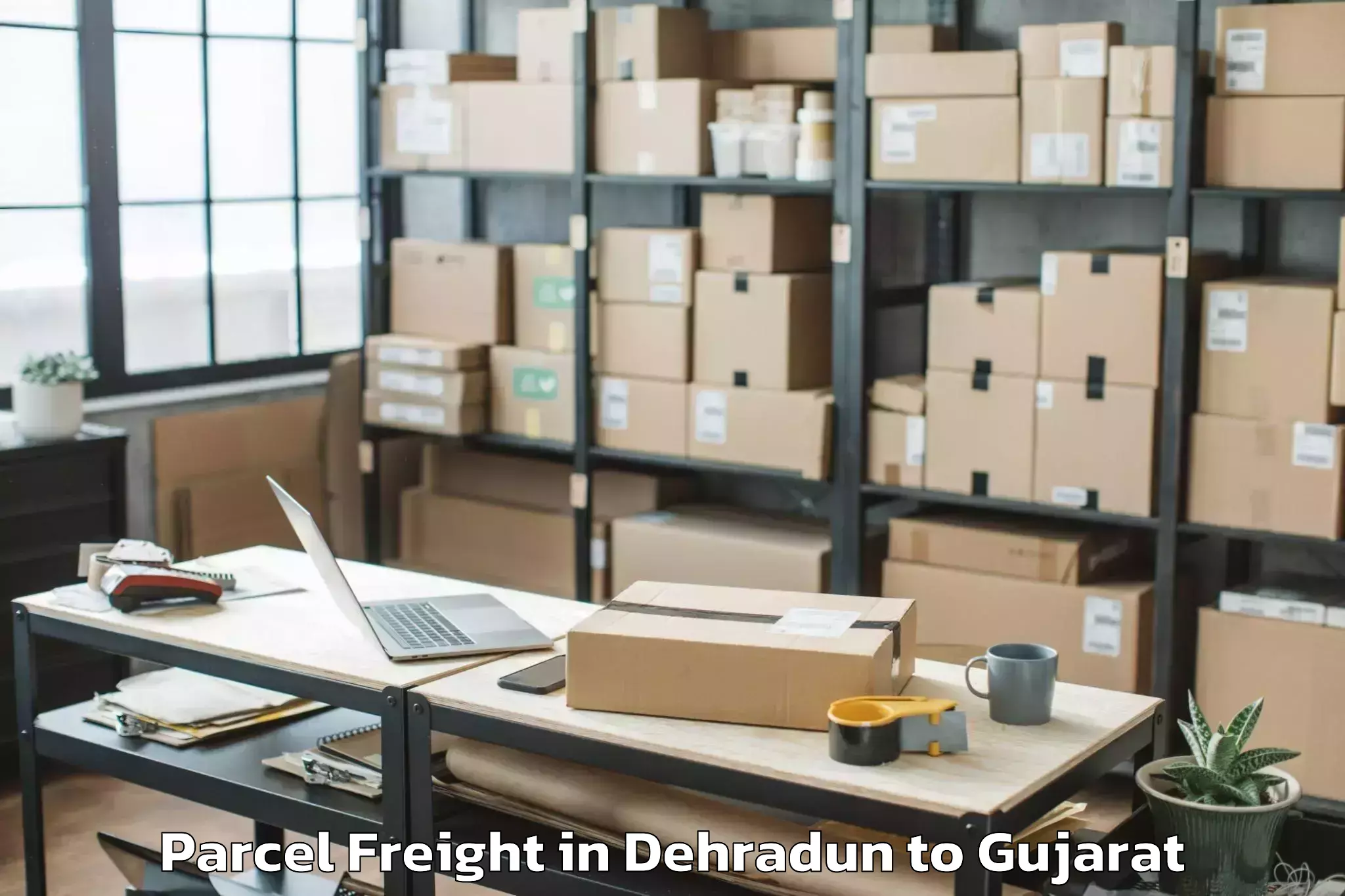 Efficient Dehradun to Gandhidham Parcel Freight